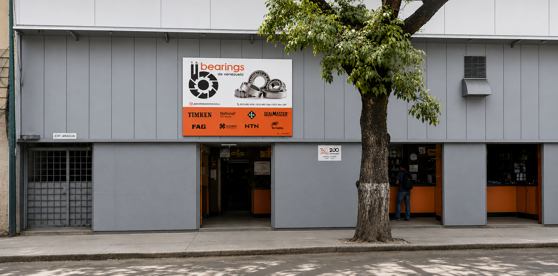 Fachada de la tienda Bearings de Venezuela en Caracas